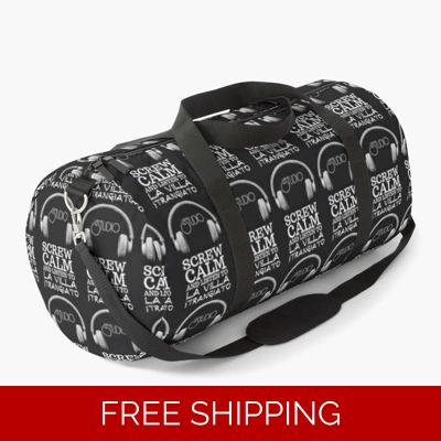 Le Studio Duffle Bag Black White La Villa Logo